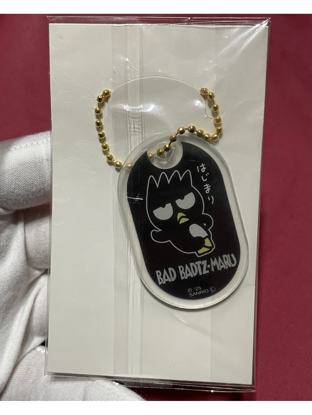 BAD BADTZ-MARU Keychain Sanrio 25' Acrylic Japan Exclusive